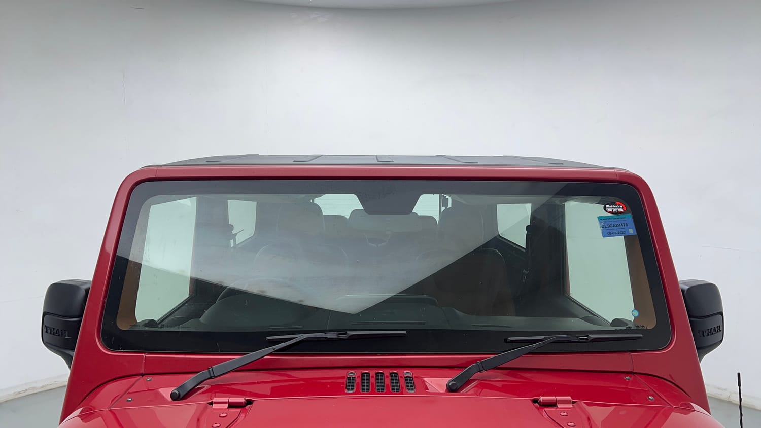 Used 2022 mahindra Thar LX Hard Top Petrol MT 4WD Petrol Manual exterior FRONT WINDSHIELD VIEW