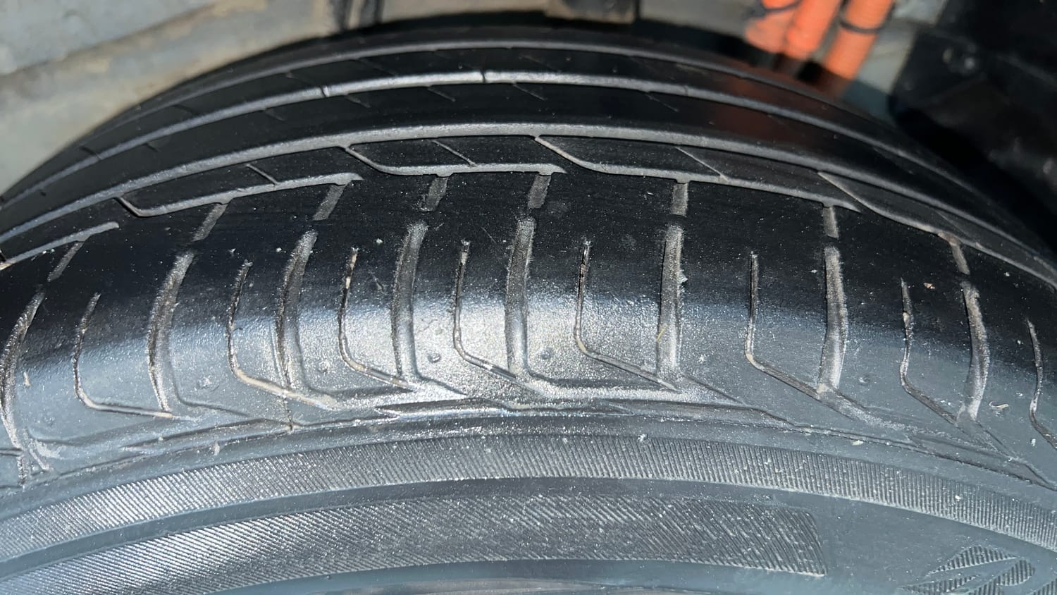 Used 2022 Tata Nexon EV Prime XZ Plus LUX Electric Automatic tyres LEFT REAR TYRE TREAD VIEW