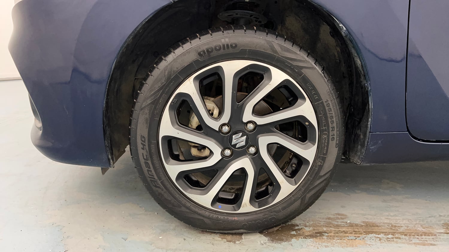 Used 2024 Maruti Suzuki Baleno Alpha MT Petrol Manual tyres LEFT FRONT TYRE RIM VIEW