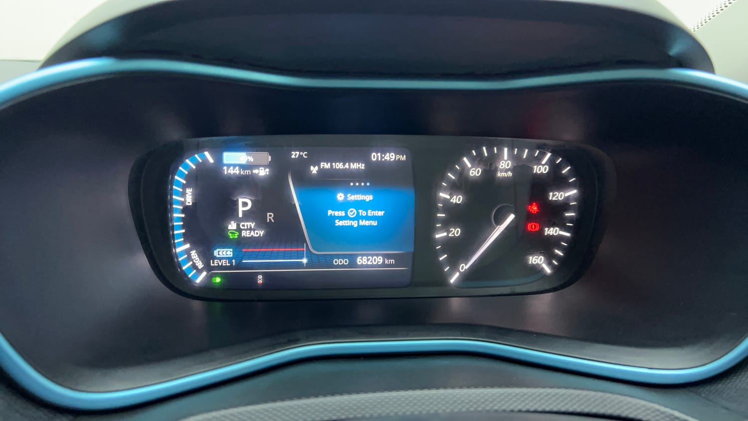 Used 2022 Tata Nexon EV Prime XZ Plus LUX Electric Automatic interior CLUSTERMETER VIEW