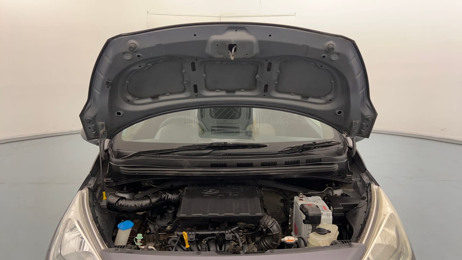 Used 2014 Hyundai Grand i10 Magna 1.2 Kappa VTVT Petrol Manual engine ENGINE & BONNET OPEN FRONT VIEW