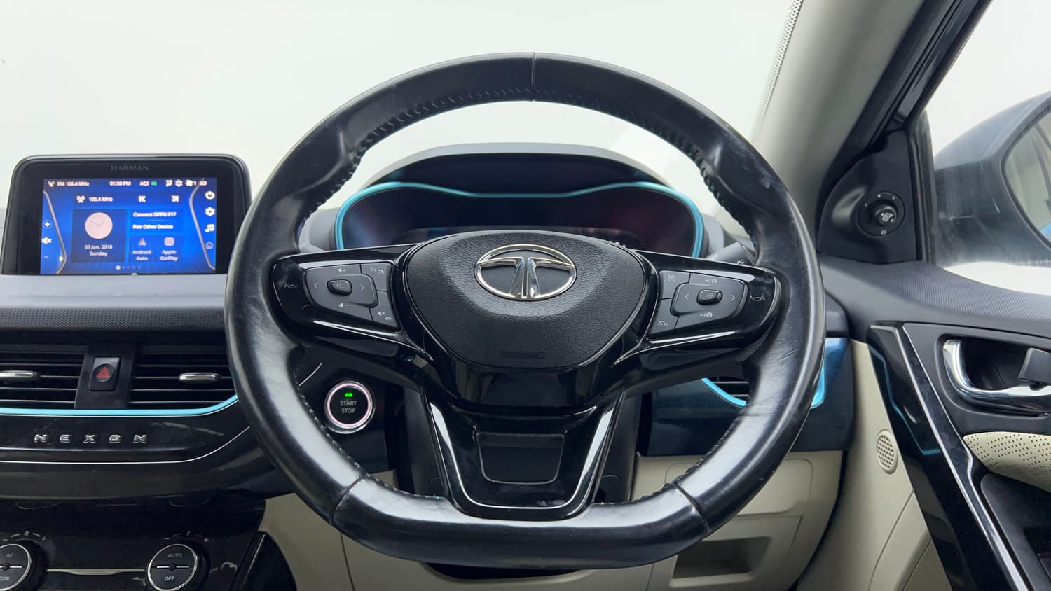 Used 2022 Tata Nexon EV Prime XZ Plus LUX Electric Automatic interior STEERING VIEW