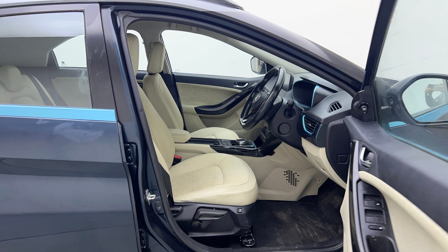 Used 2022 Tata Nexon EV Prime XZ Plus LUX Electric Automatic interior RIGHT SIDE FRONT DOOR CABIN VIEW