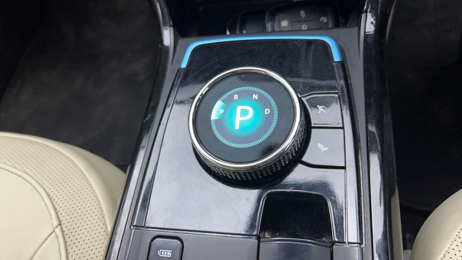 Used 2022 Tata Nexon EV Prime XZ Plus LUX Electric Automatic interior GEAR  KNOB VIEW