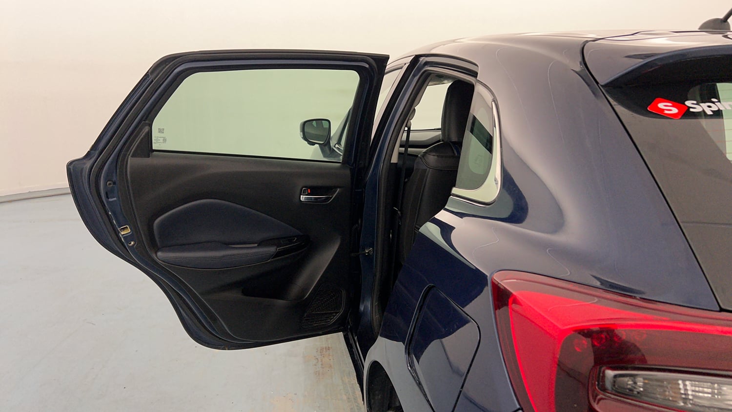 Used 2024 Maruti Suzuki Baleno Alpha MT Petrol Manual interior LEFT REAR DOOR OPEN VIEW