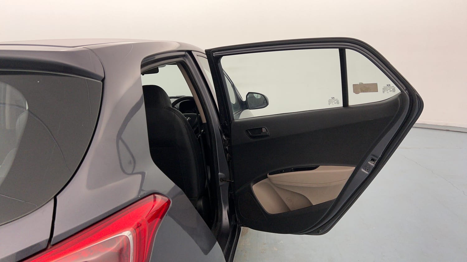 Used 2014 Hyundai Grand i10 Magna 1.2 Kappa VTVT Petrol Manual interior RIGHT REAR DOOR OPEN VIEW