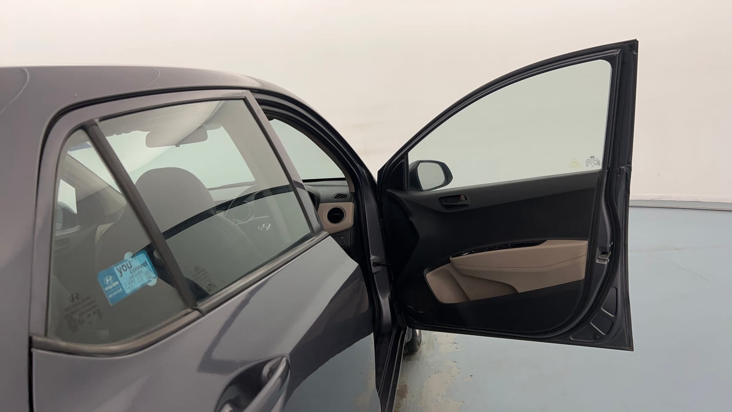 Used 2014 Hyundai Grand i10 Magna 1.2 Kappa VTVT Petrol Manual interior RIGHT FRONT DOOR OPEN VIEW