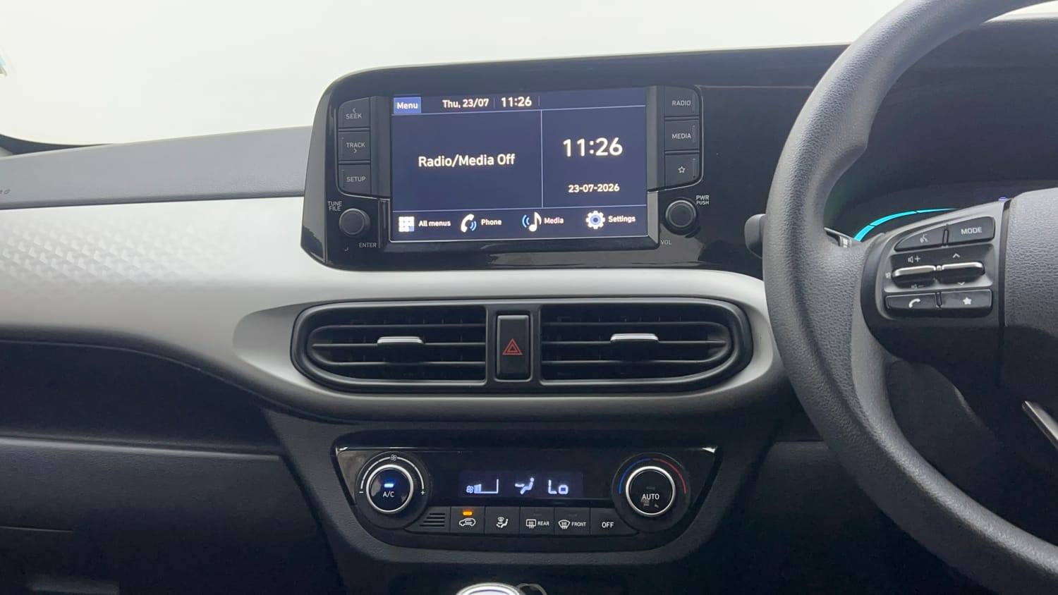 Used 2024 Hyundai Exter SX 1.2 CNG MT Cng Manual interior MUSIC SYSTEM & AC CONTROL VIEW