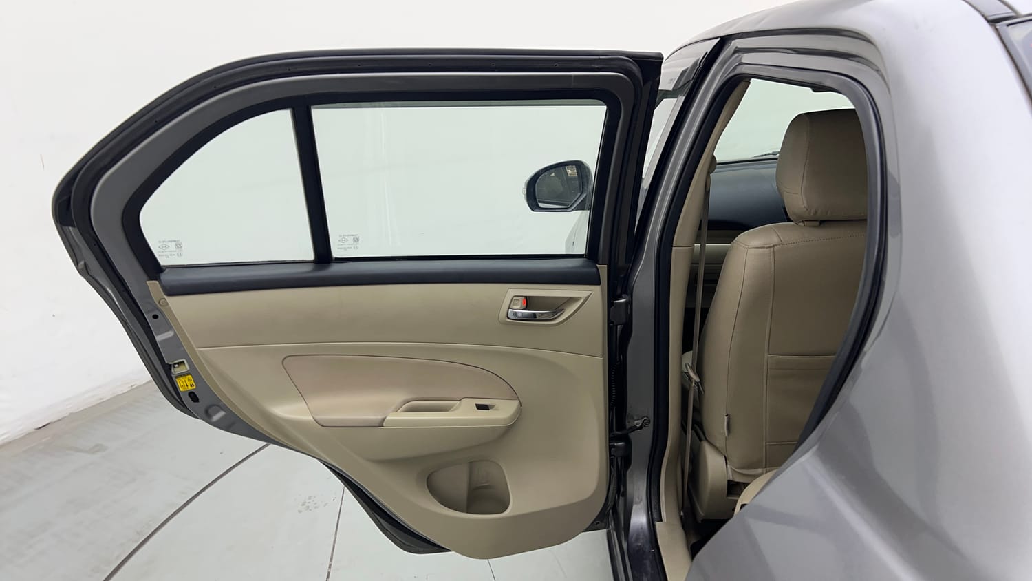 Used 2014 Maruti Suzuki Swift Dzire VXI Petrol Manual interior LEFT REAR DOOR OPEN VIEW