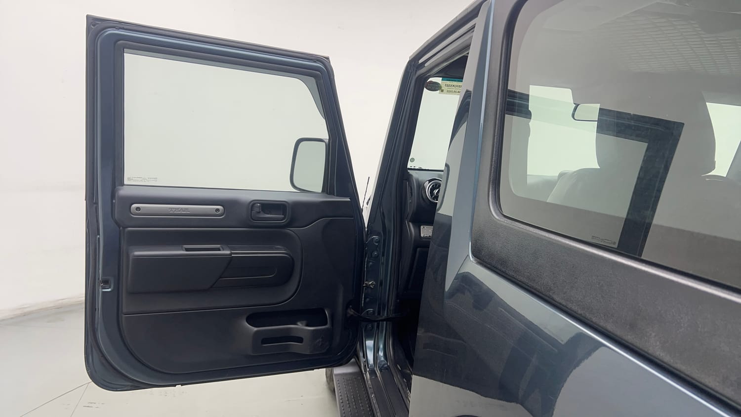 Used 2023 mahindra Thar LX Hard Top Diesel AT 4WD Diesel Automatic interior LEFT FRONT DOOR OPEN VIEW