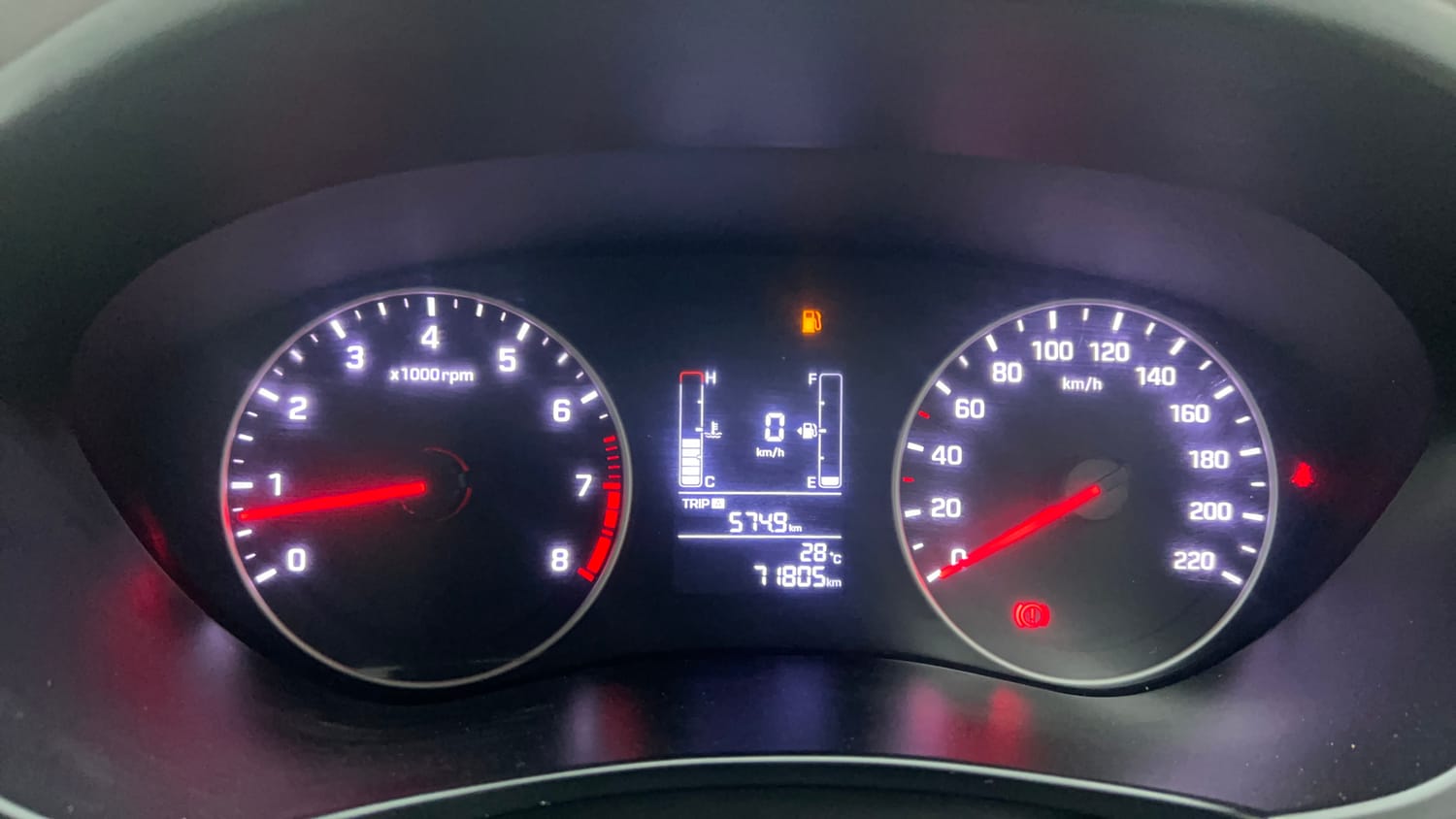 Used 2018 Hyundai Elite i20 Magna Executive 1.2 Petrol Manual interior CLUSTERMETER VIEW