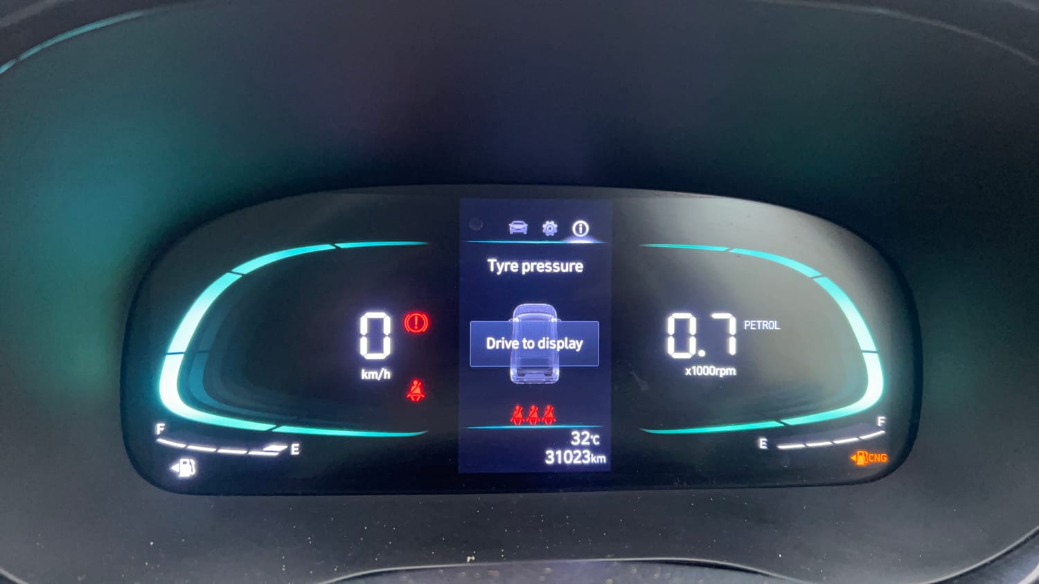 Used 2024 Hyundai Exter SX 1.2 CNG MT Cng Manual interior CLUSTERMETER VIEW