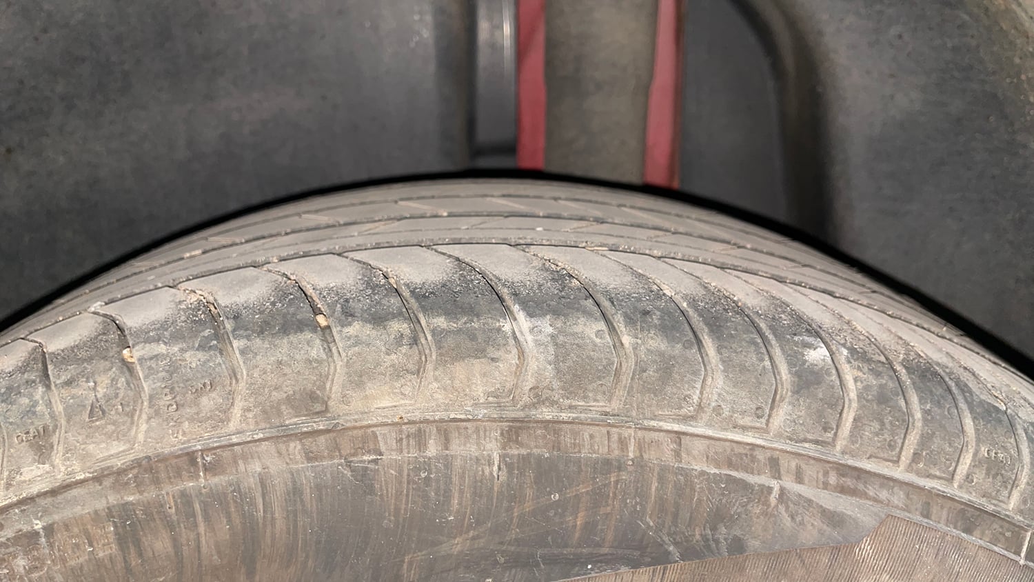 Used 2024 Skoda Kushaq Active 1.0 TSI MT Petrol Manual tyres LEFT REAR TYRE TREAD VIEW