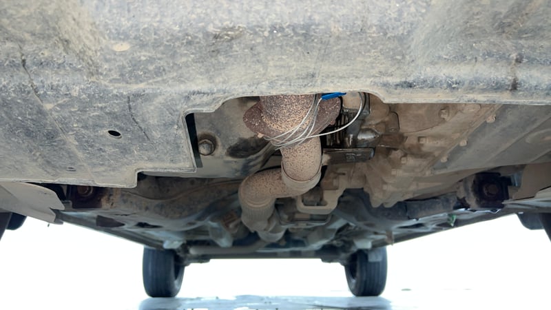 Used 2023 Tata Nexon Fearless Plus S 1.2 Revotron Petrol 7DCA DT Petrol Automatic extra FRONT LEFT UNDERBODY VIEW
