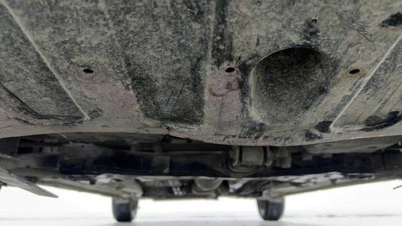 Used 2023 Hyundai i20 Asta (O) 1.2 IVT Petrol Automatic extra FRONT LEFT UNDERBODY VIEW
