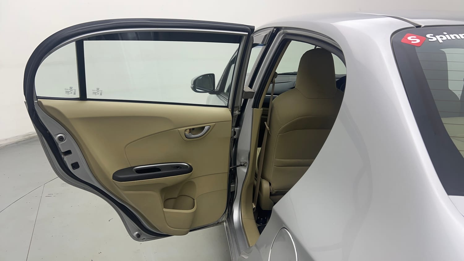 Used 2016 Honda Amaze 1.2 SX i-VTEC Petrol Manual interior LEFT REAR DOOR OPEN VIEW