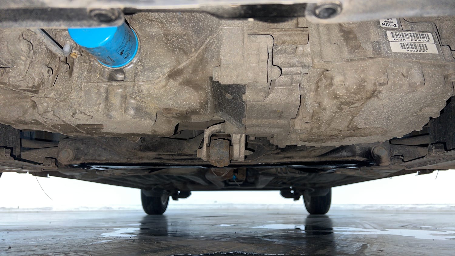 Used 2023 Honda Amaze S 1.2 Petrol CVT Petrol Automatic extra FRONT LEFT UNDERBODY VIEW