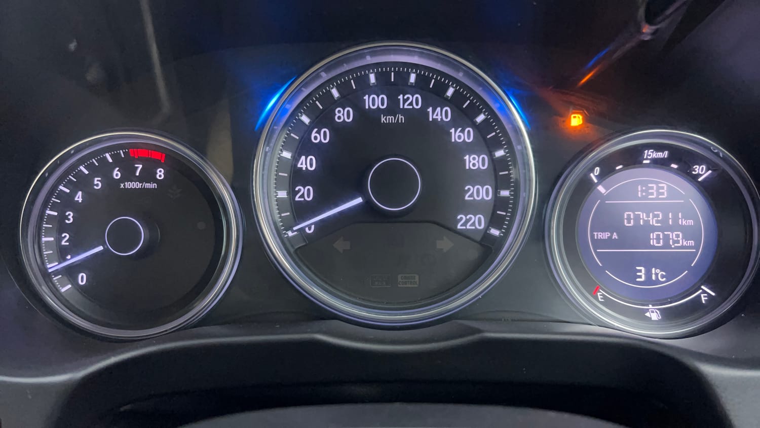 Used 2018 Honda City VX Petrol Petrol Manual interior CLUSTERMETER VIEW