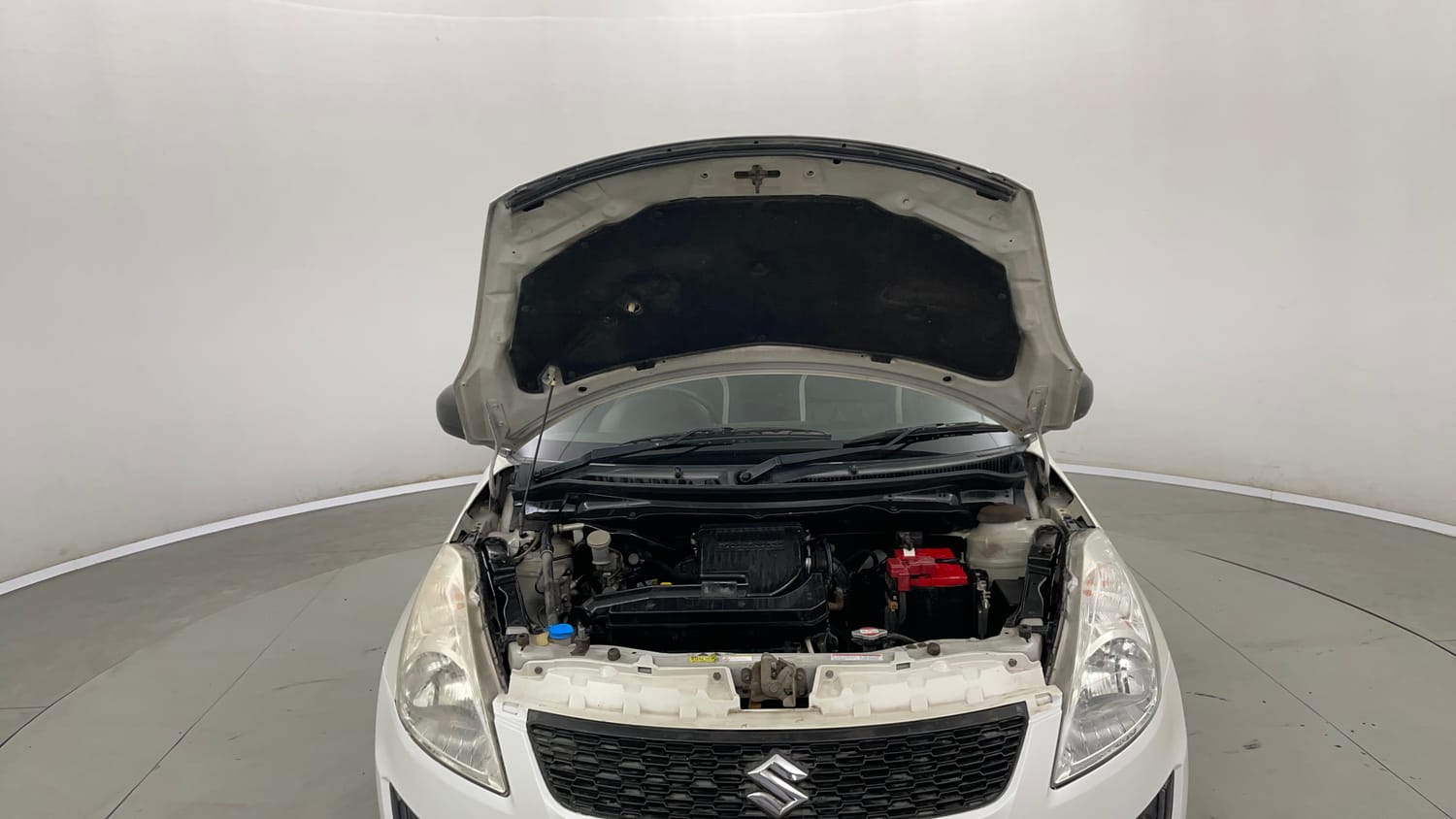 Used 2016 Maruti Suzuki Swift Lxi (O) Petrol Manual engine ENGINE & BONNET OPEN FRONT VIEW