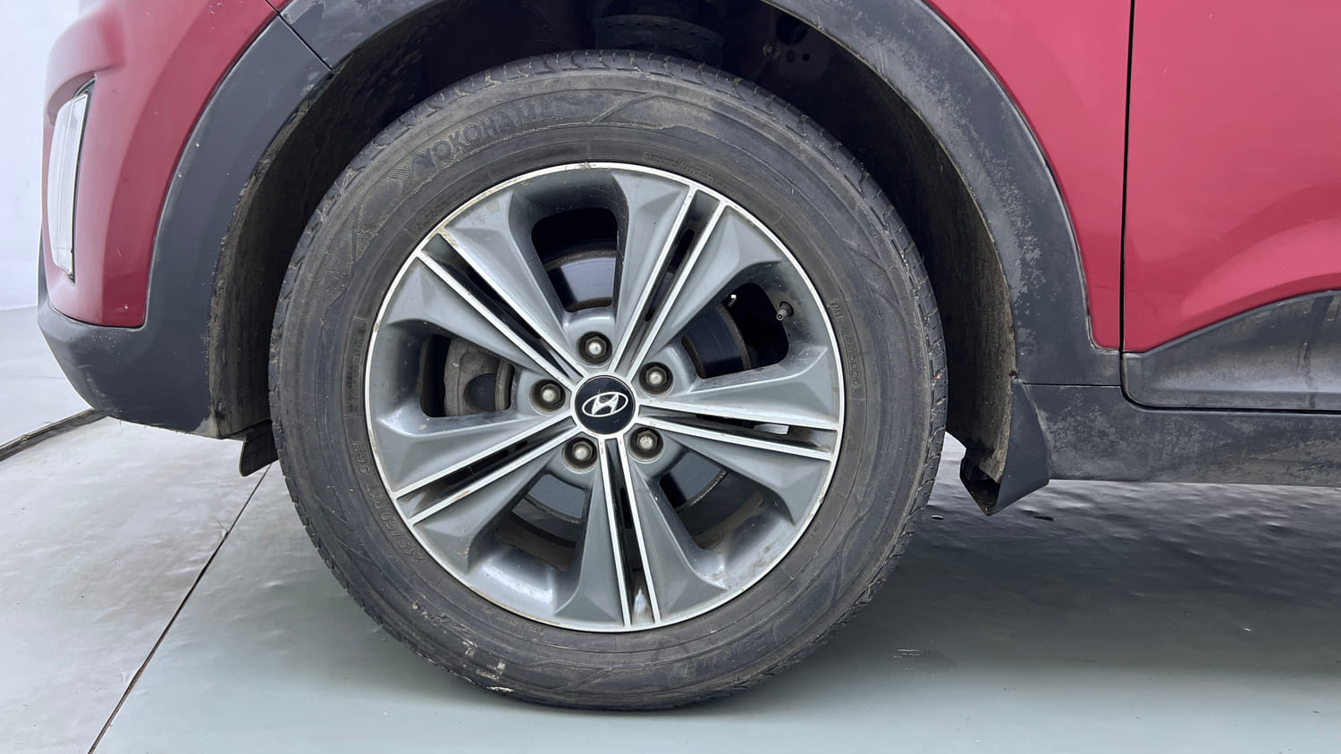 Used 2017 Hyundai Creta 1.6 SX Plus AT Petrol Petrol Automatic tyres LEFT FRONT TYRE RIM VIEW