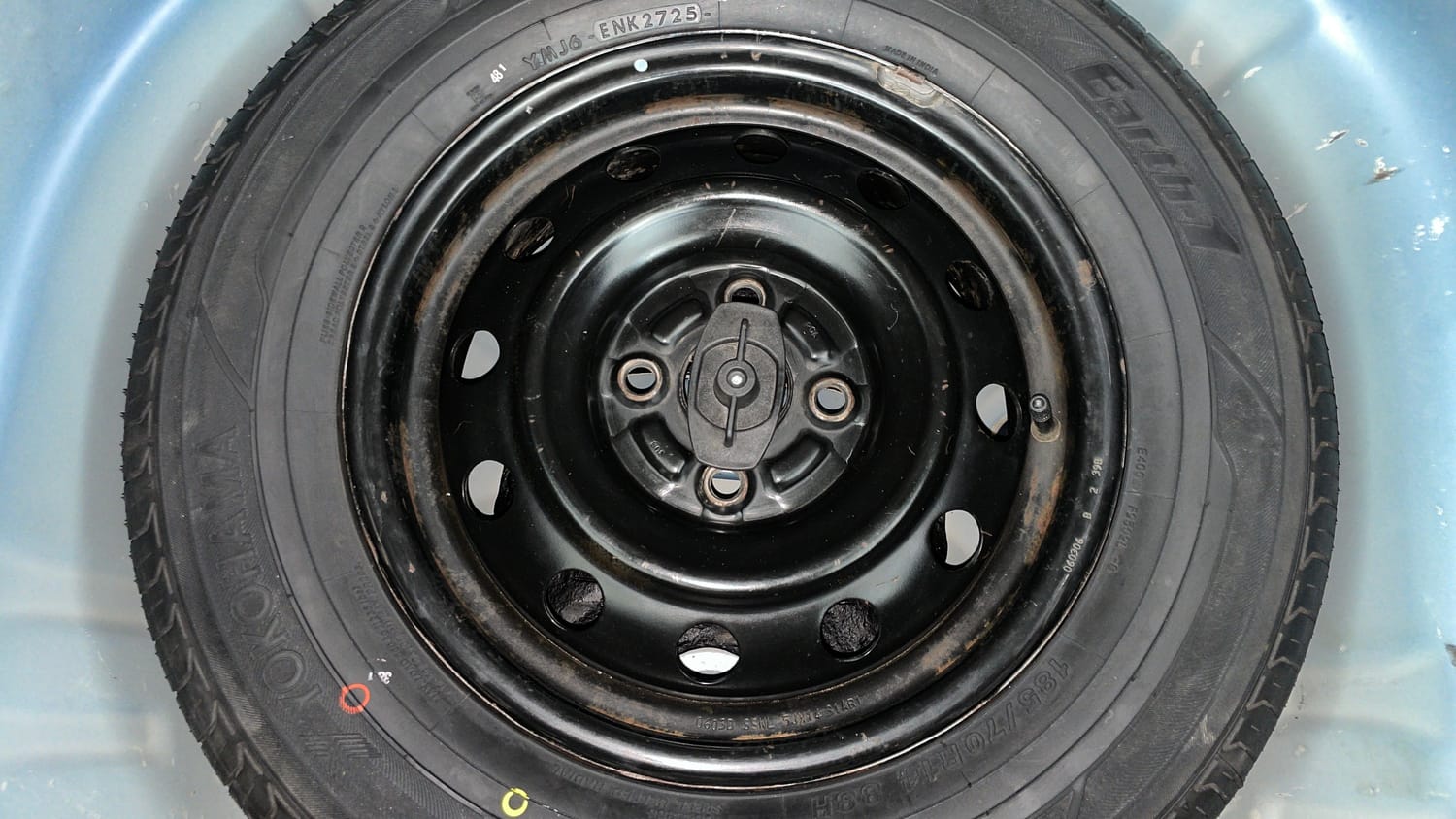 Used 2019 Maruti Suzuki Baleno Delta 1.2 Petrol Manual tyres SPARE TYRE VIEW