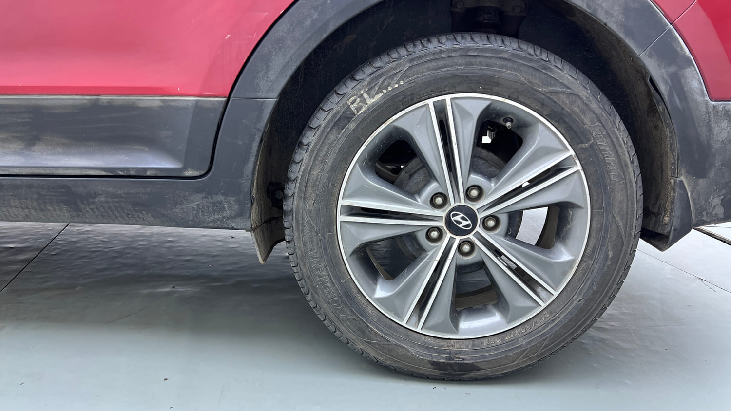 Used 2017 Hyundai Creta 1.6 SX Plus AT Petrol Petrol Automatic tyres LEFT REAR TYRE RIM VIEW