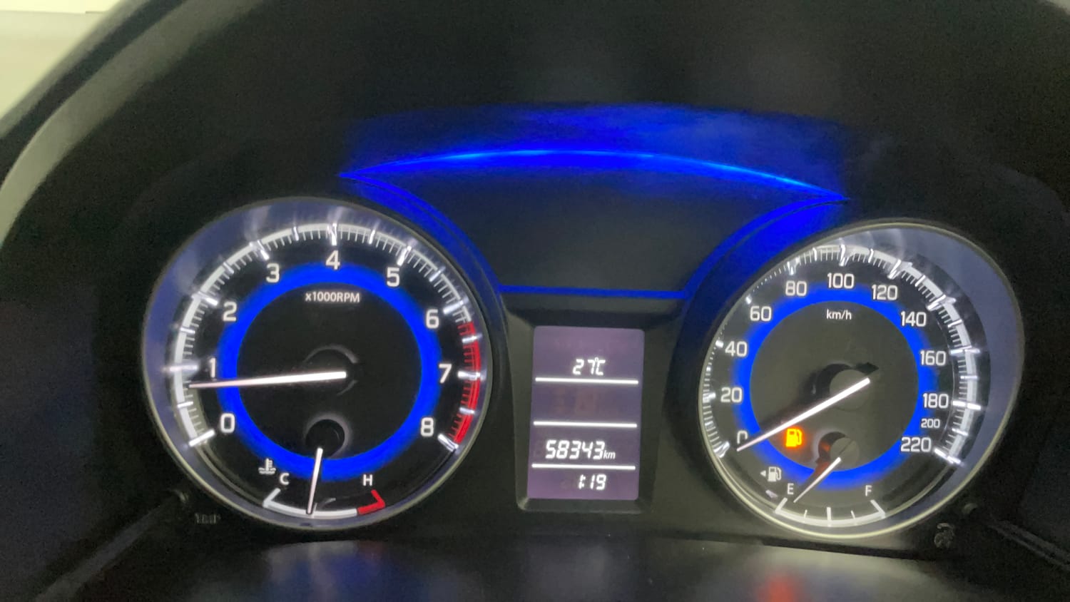 Used 2019 Maruti Suzuki Baleno Delta 1.2 Petrol Manual interior CLUSTERMETER VIEW