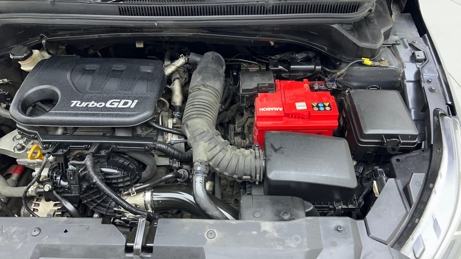 Used 2022 Hyundai New i20 Asta (O) 1.0 Turbo DCT Petrol Automatic engine ENGINE LEFT SIDE VIEW
