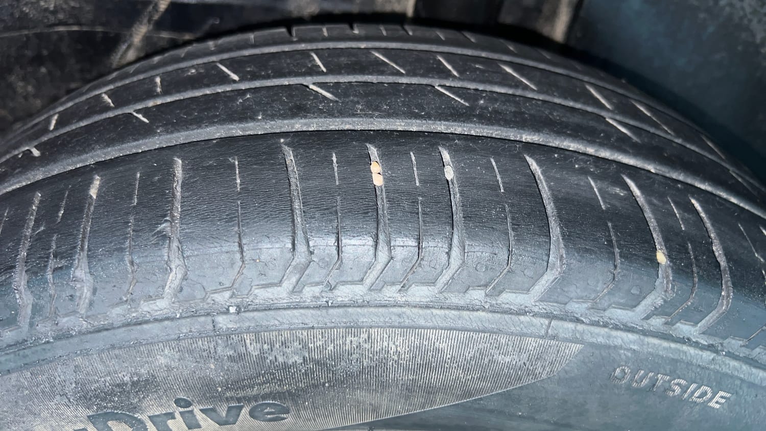 Used 2022 Tata Punch Adventure AMT Petrol Automatic tyres LEFT REAR TYRE TREAD VIEW