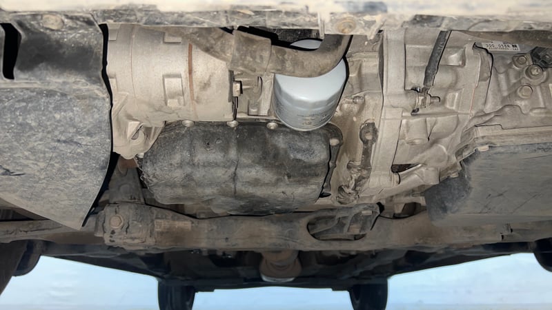 Used 2022 Volkswagen Taigun Highline 1.0 TSI AT Petrol Automatic extra FRONT LEFT UNDERBODY VIEW