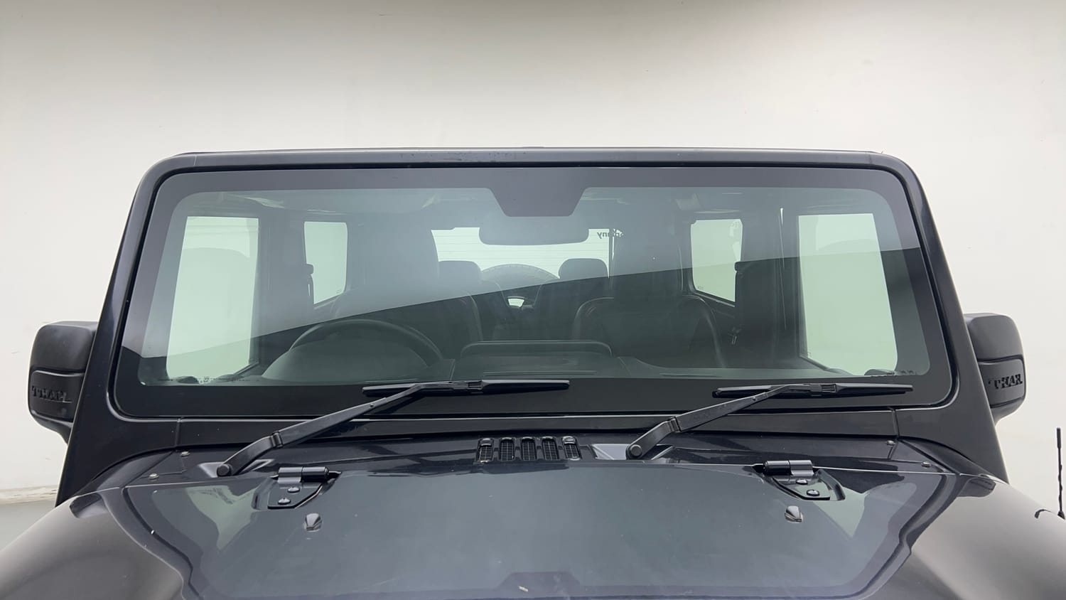 Used 2023 mahindra Thar LX Hard Top Diesel MT 4WD Diesel Manual exterior FRONT WINDSHIELD VIEW