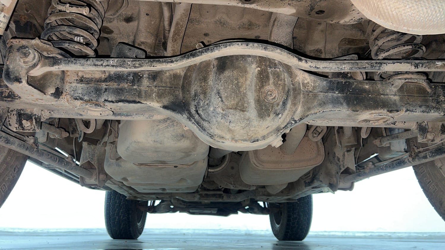 Used 2023 mahindra Thar LX Hard Top Diesel MT 4WD Diesel Manual extra REAR UNDERBODY VIEW (TAKEN FROM REAR)