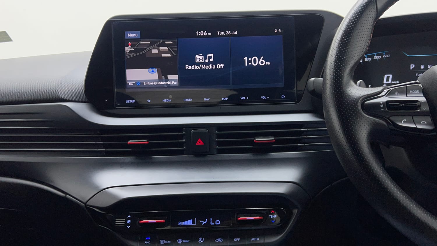 Used 2023 Hyundai i20 N Line N8 1.0 Turbo DCT Petrol Automatic interior MUSIC SYSTEM & AC CONTROL VIEW