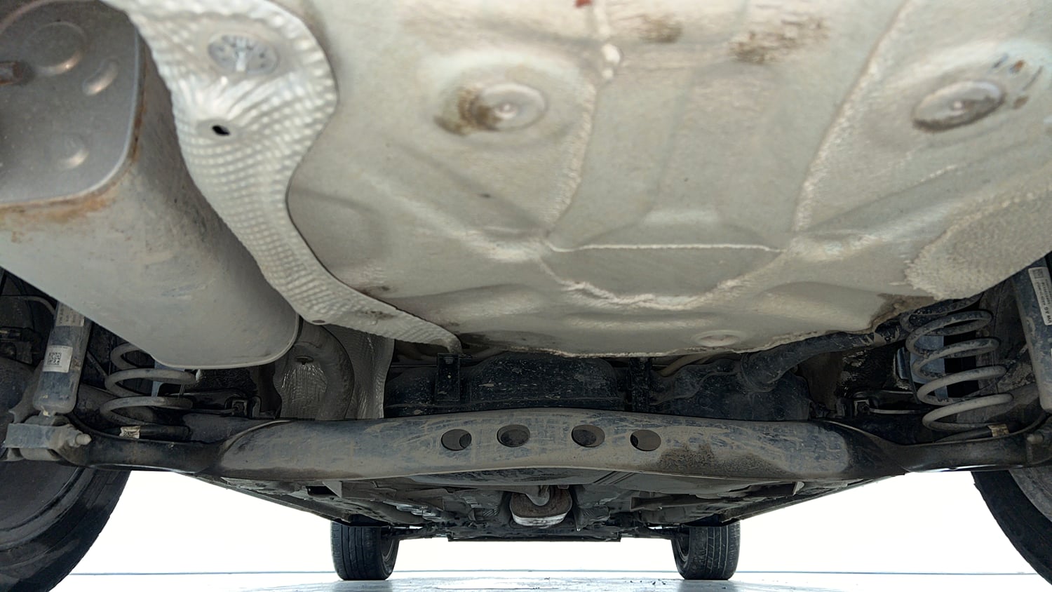 Used 2023 Skoda Slavia Style 1.0L TSI AT Petrol Automatic extra REAR UNDERBODY VIEW (TAKEN FROM REAR)