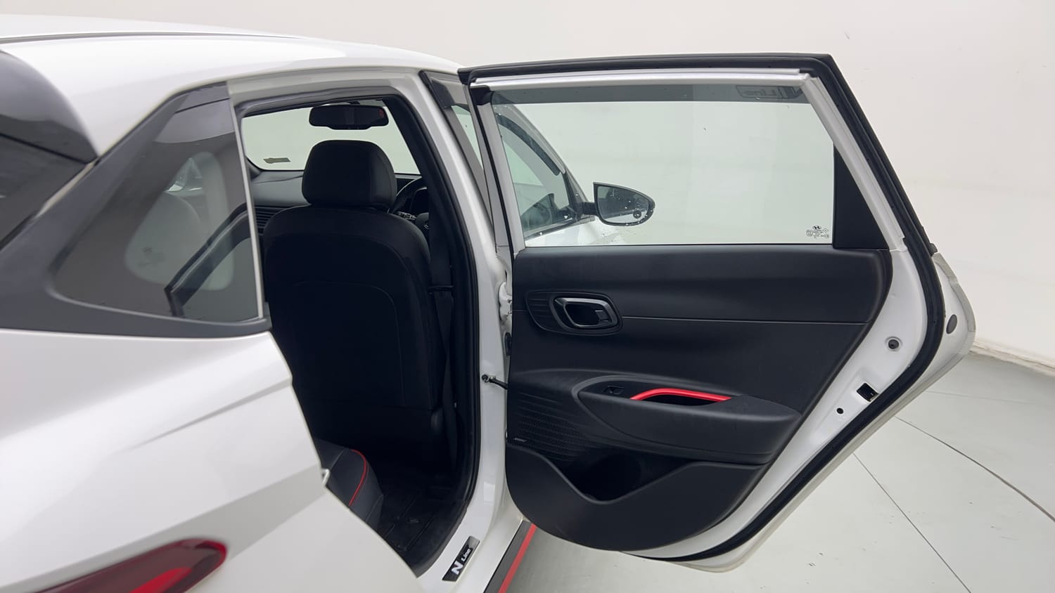 Used 2023 Hyundai i20 N Line N8 1.0 Turbo DCT Petrol Automatic interior RIGHT REAR DOOR OPEN VIEW