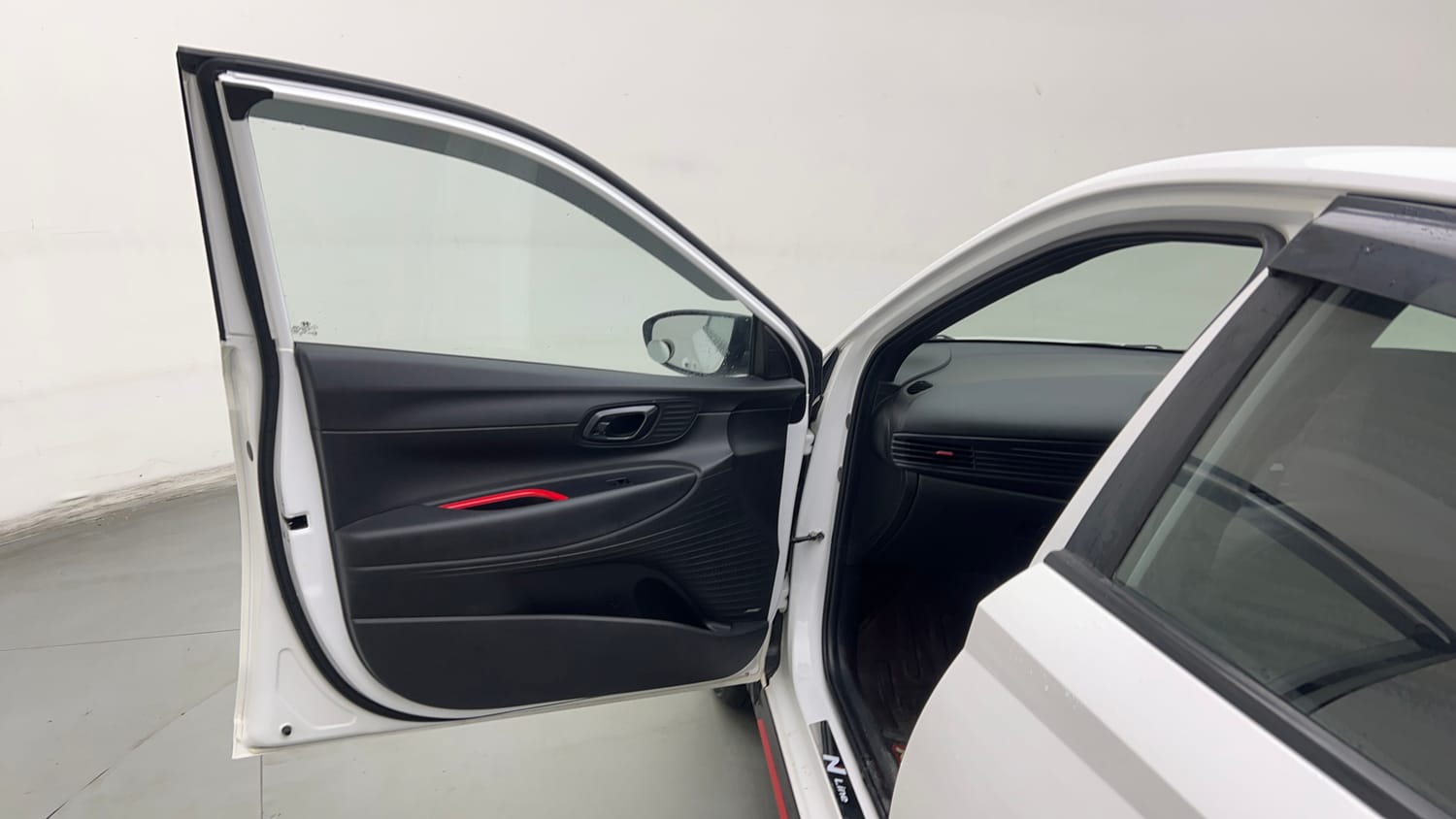 Used 2023 Hyundai i20 N Line N8 1.0 Turbo DCT Petrol Automatic interior LEFT FRONT DOOR OPEN VIEW
