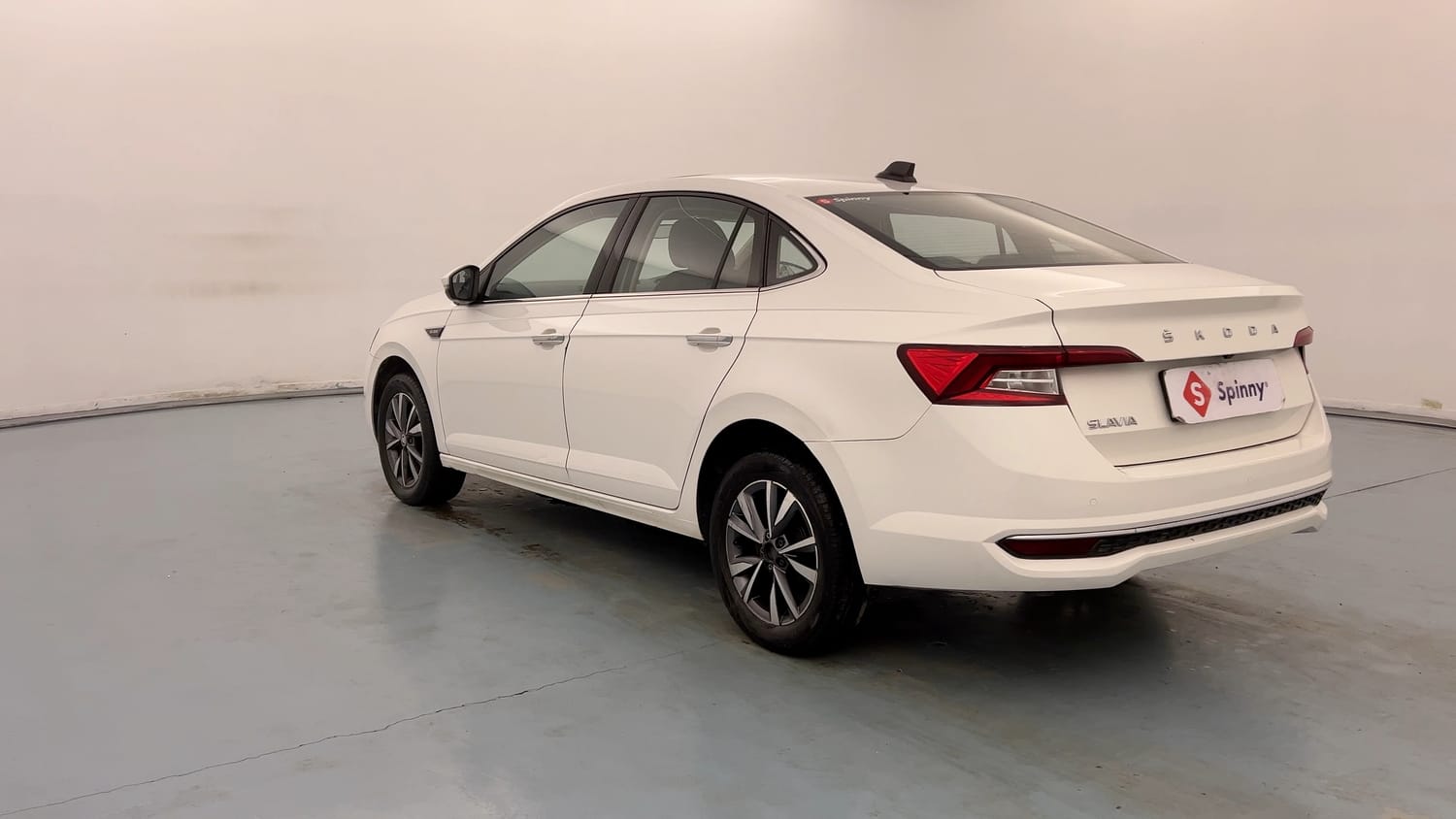 Used 2023 Skoda Slavia Style 1.0L TSI AT Petrol Automatic exterior LEFT REAR CORNER VIEW