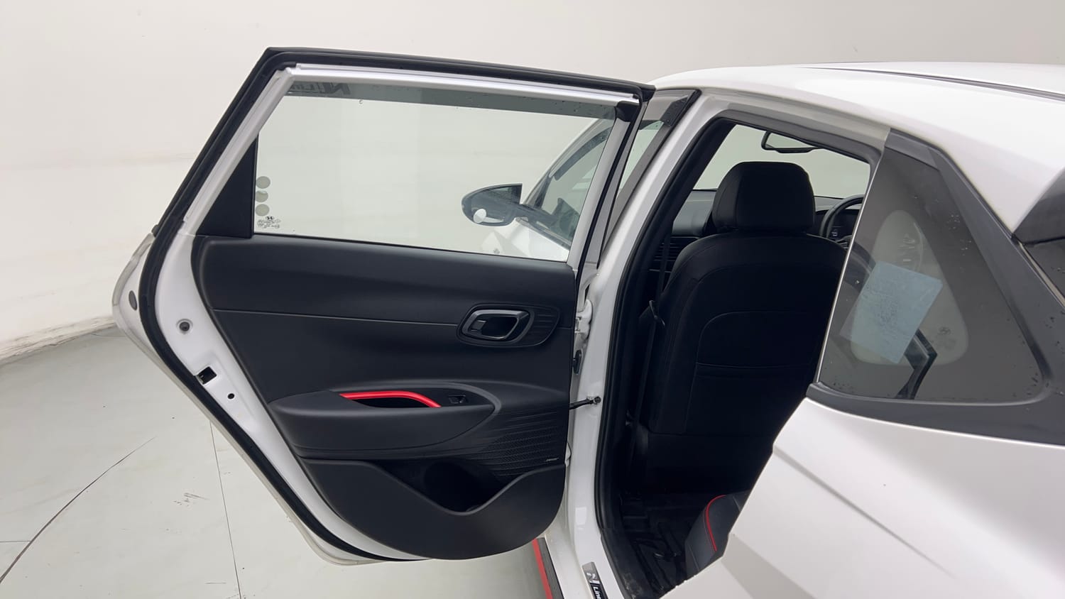 Used 2023 Hyundai i20 N Line N8 1.0 Turbo DCT Petrol Automatic interior LEFT REAR DOOR OPEN VIEW