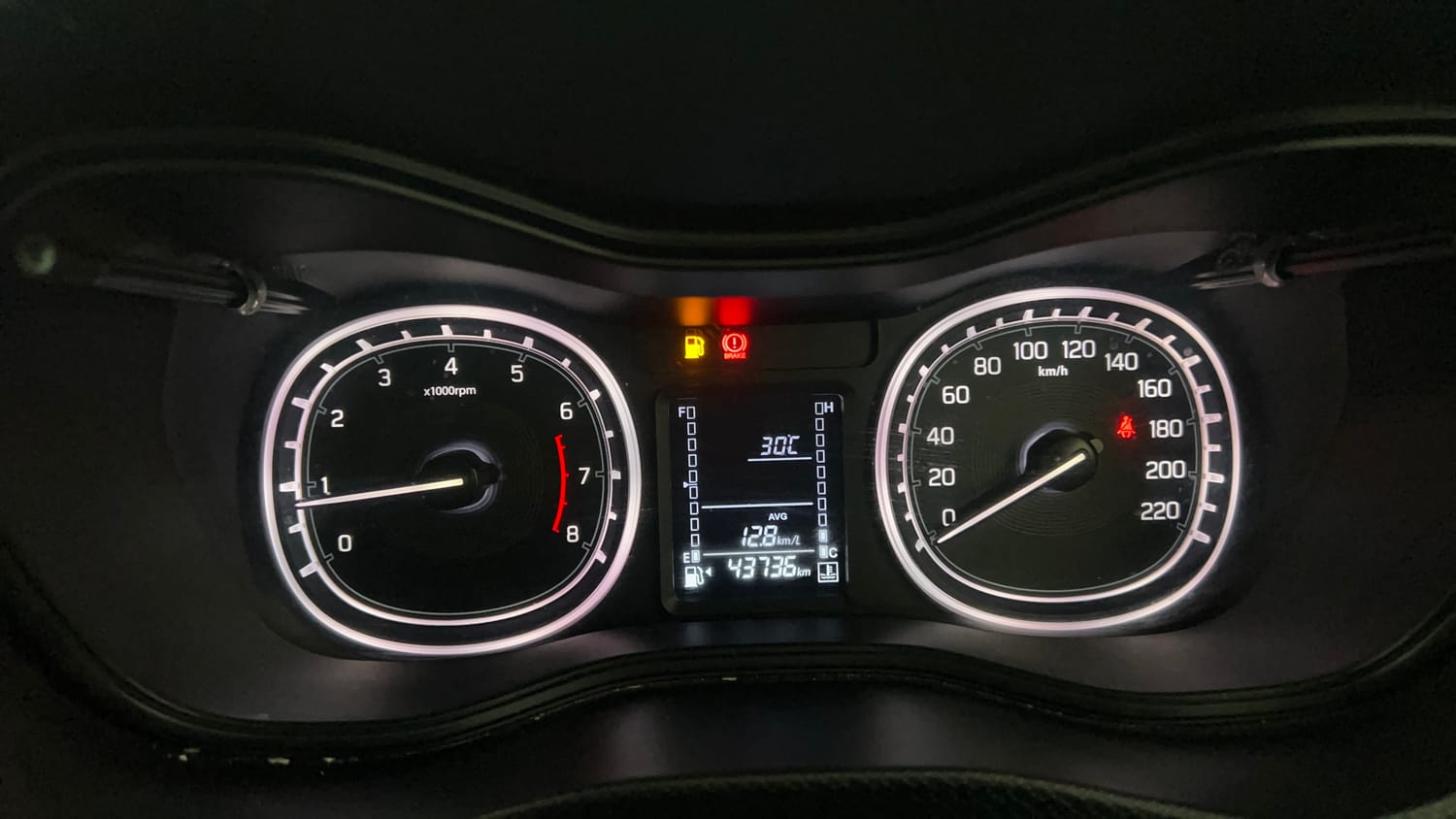 Used 2021 Maruti Suzuki Vitara Brezza [2020-2022] ZXI Plus Dual Tone Petrol Manual interior CLUSTERMETER VIEW
