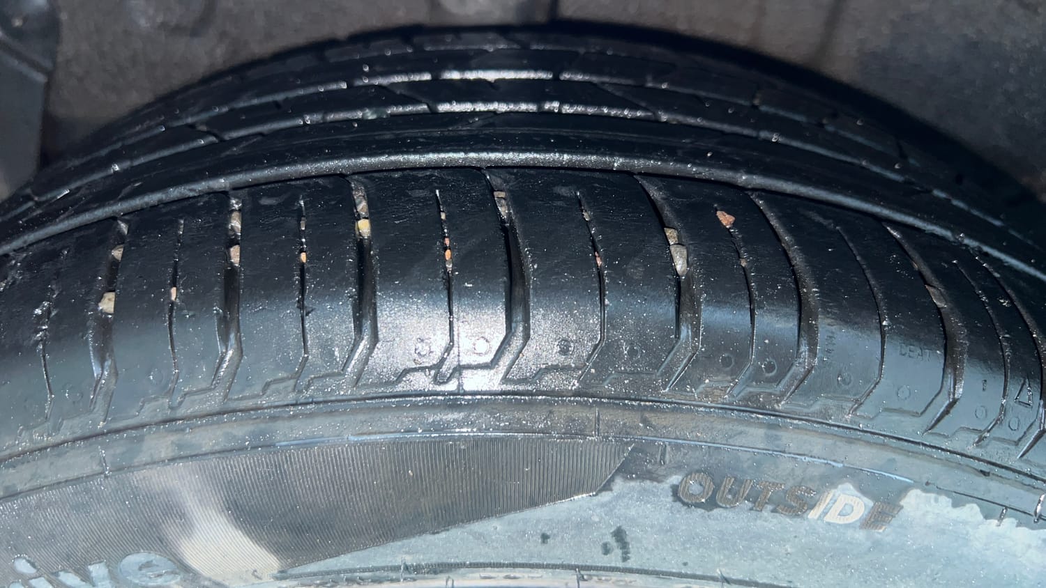 Used 2023 Hyundai i20 N Line N8 1.0 Turbo DCT Petrol Automatic tyres RIGHT REAR TYRE TREAD VIEW