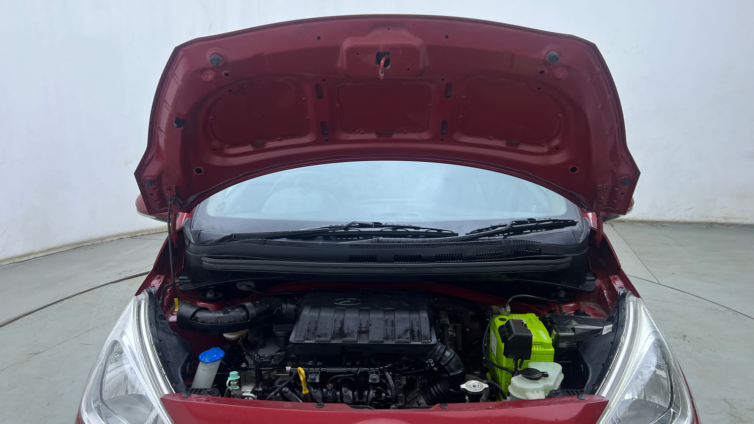 Used 2019 Hyundai Grand i10 Sportz 1.2 Kappa VTVT Petrol Manual engine ENGINE & BONNET OPEN FRONT VIEW