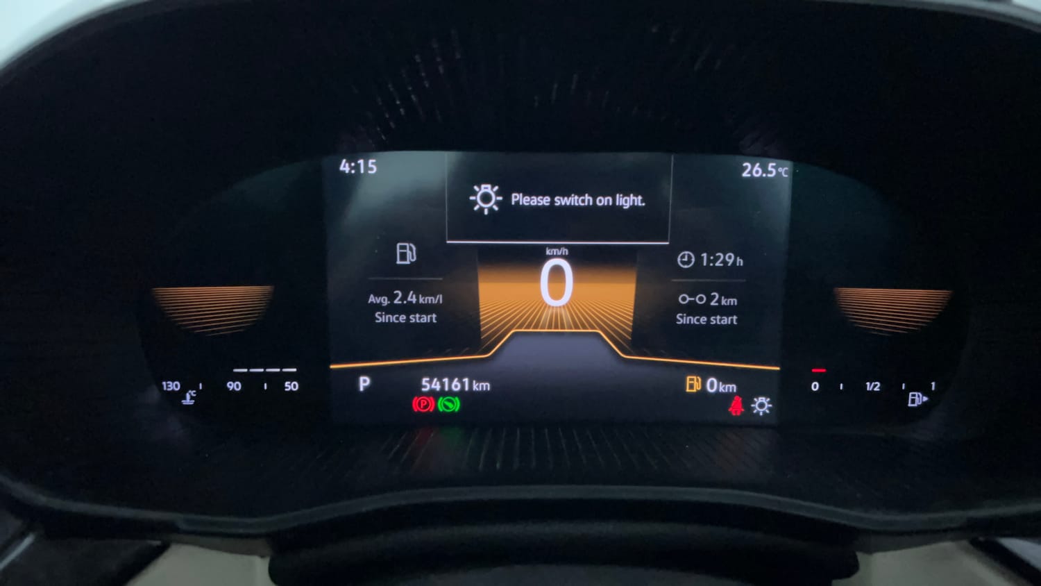 Used 2023 Skoda Slavia Style 1.0L TSI AT Petrol Automatic interior CLUSTERMETER VIEW