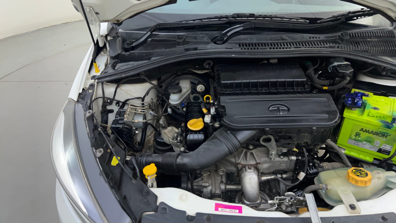 Used 2021 Tata Tigor XZ Plus Petrol Manual engine ENGINE RIGHT SIDE HINGE & APRON VIEW