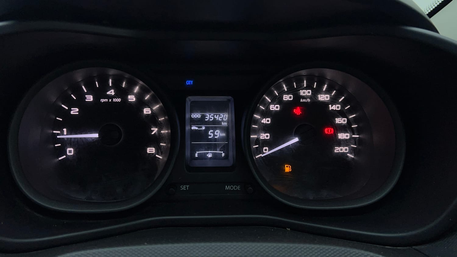 Used 2019 Tata Nexon XM Petrol Manual interior CLUSTERMETER VIEW