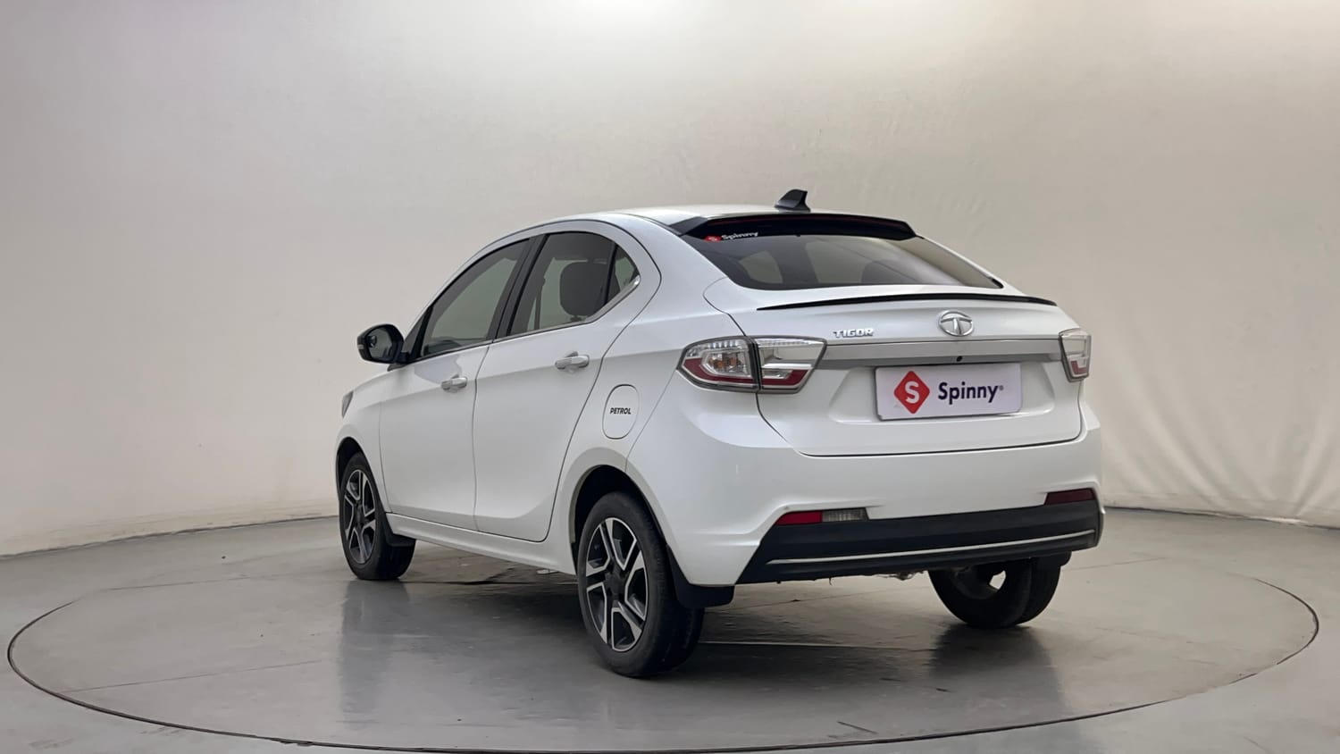 Used 2021 Tata Tigor XZ Plus Petrol Manual exterior LEFT REAR CORNER VIEW