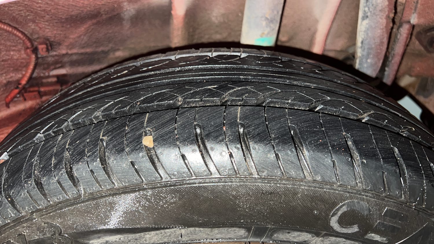 Used 2022 Tata Tiago XZ Plus CNG Cng Manual tyres LEFT REAR TYRE TREAD VIEW