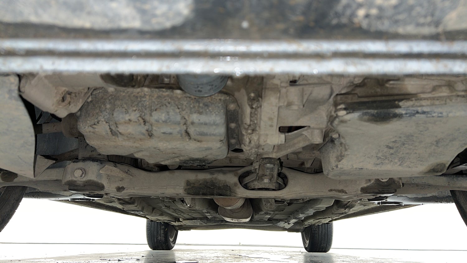 Used 2023 Skoda Slavia Style 1.0L TSI AT Petrol Automatic extra FRONT LEFT UNDERBODY VIEW