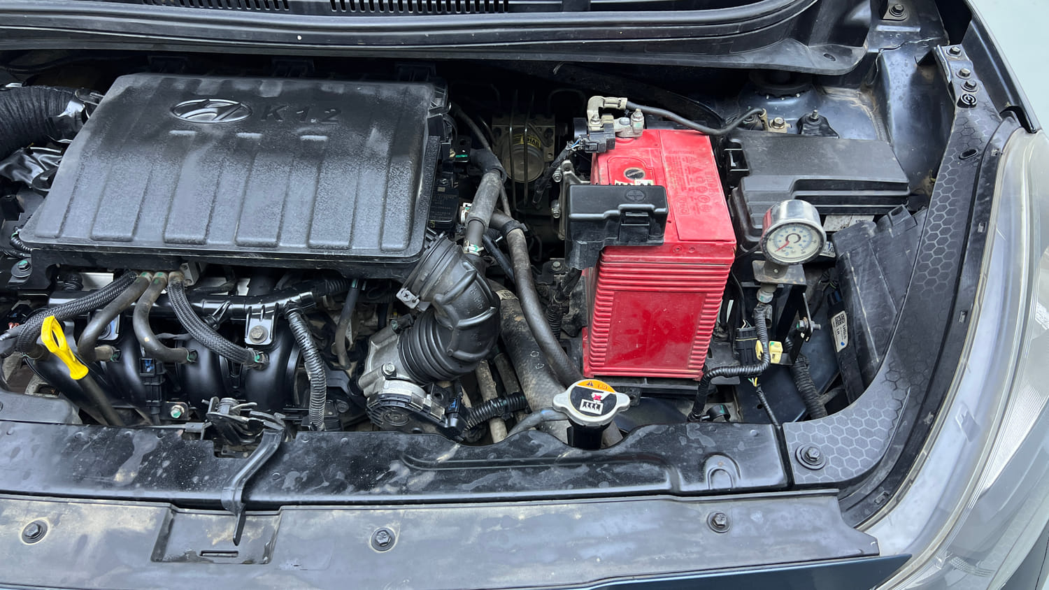 Used 2022 Hyundai Grand i10 Nios Sportz 1.2 Kappa VTVT CNG Cng Manual engine ENGINE LEFT SIDE VIEW