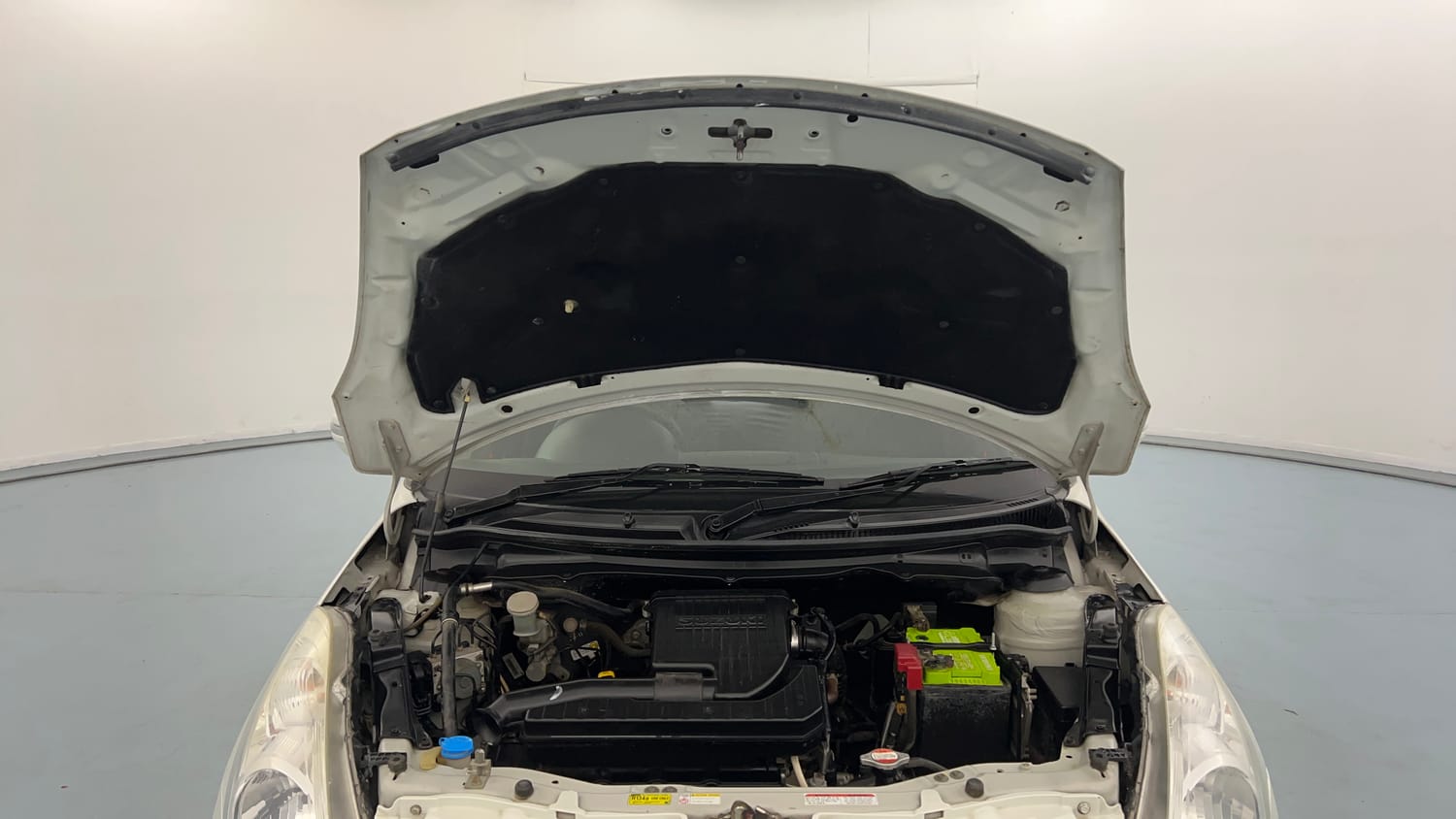 Used 2017 Maruti Suzuki Swift VXI (O) Petrol Manual engine ENGINE & BONNET OPEN FRONT VIEW