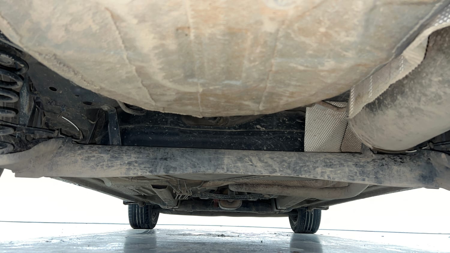 Used 2021 Ford Figo Aspire Titanium Plus 1.2 Ti-VCT Petrol Manual extra REAR UNDERBODY VIEW (TAKEN FROM REAR)